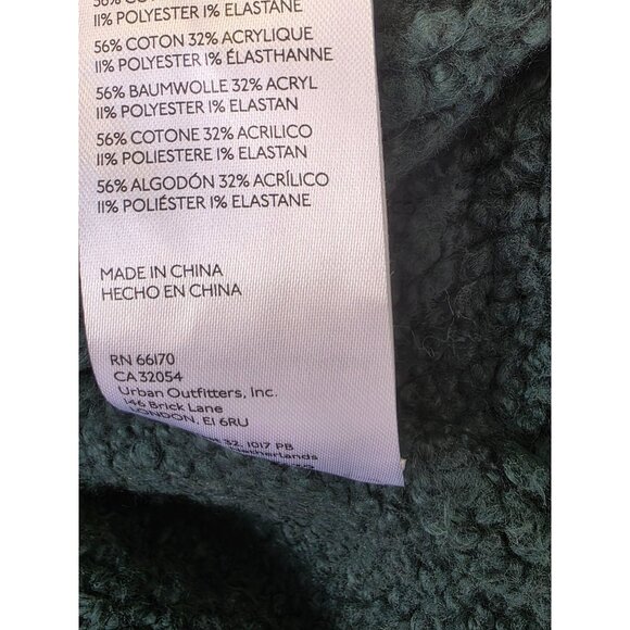 Pilcro Urban Outfitters Chunky Knit Green Sweater Women Sz M Oversize Cowl Neck - Picture 7 of 7